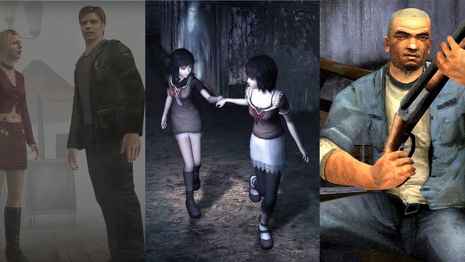 Feature image depicting Silent Hill 2, Fatal Frame 2, and Manhunt