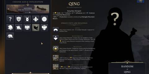 Qing Civilization in Civ 7