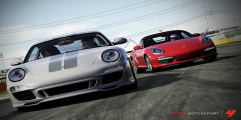 Racing in a Porsche in Forza Motorsport 4