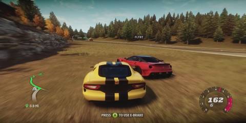 Ramming a dodge Viper into a Ferrari in Forza Horizon