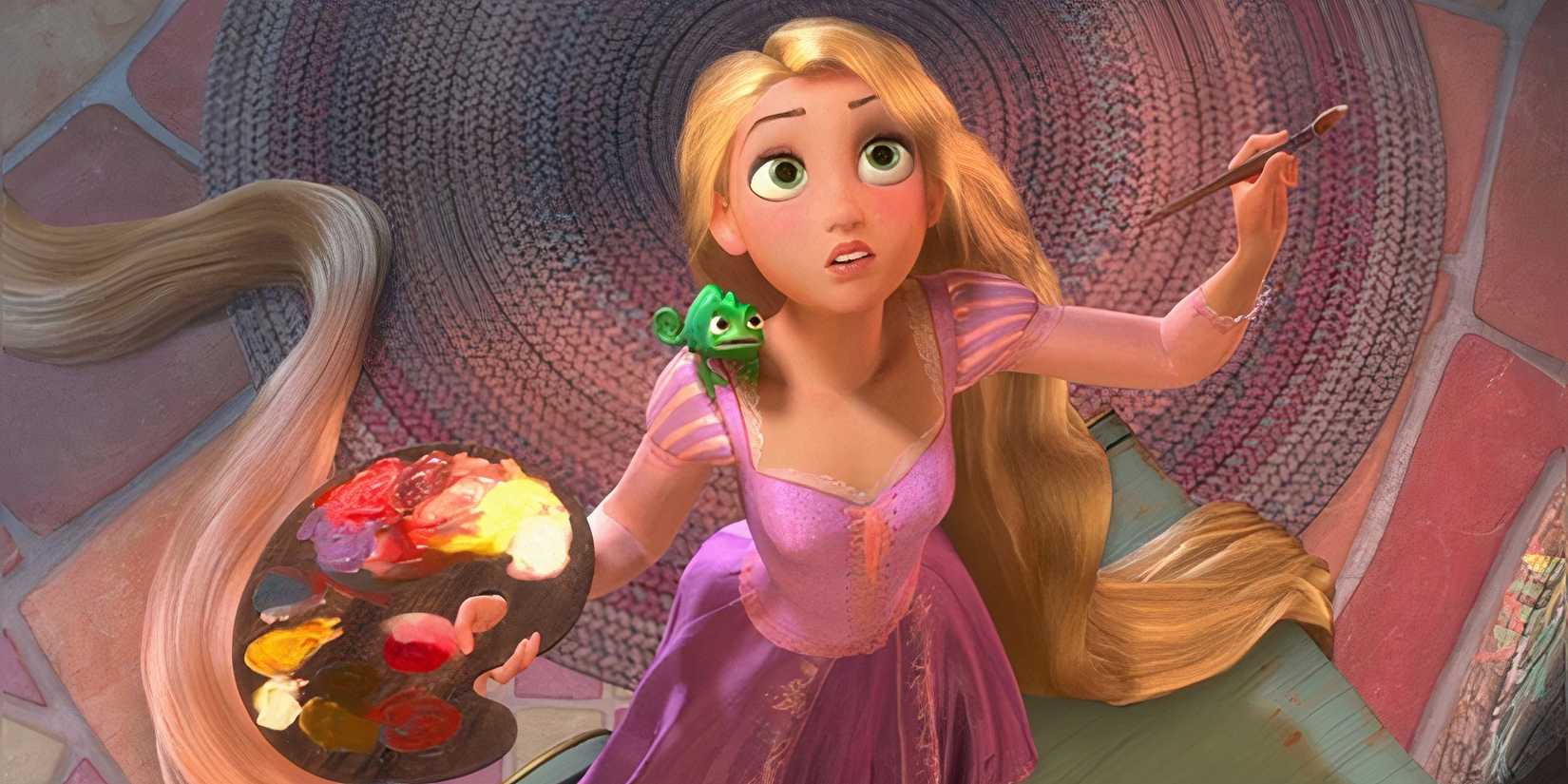 Rapunzel painting in Tangled Cropped