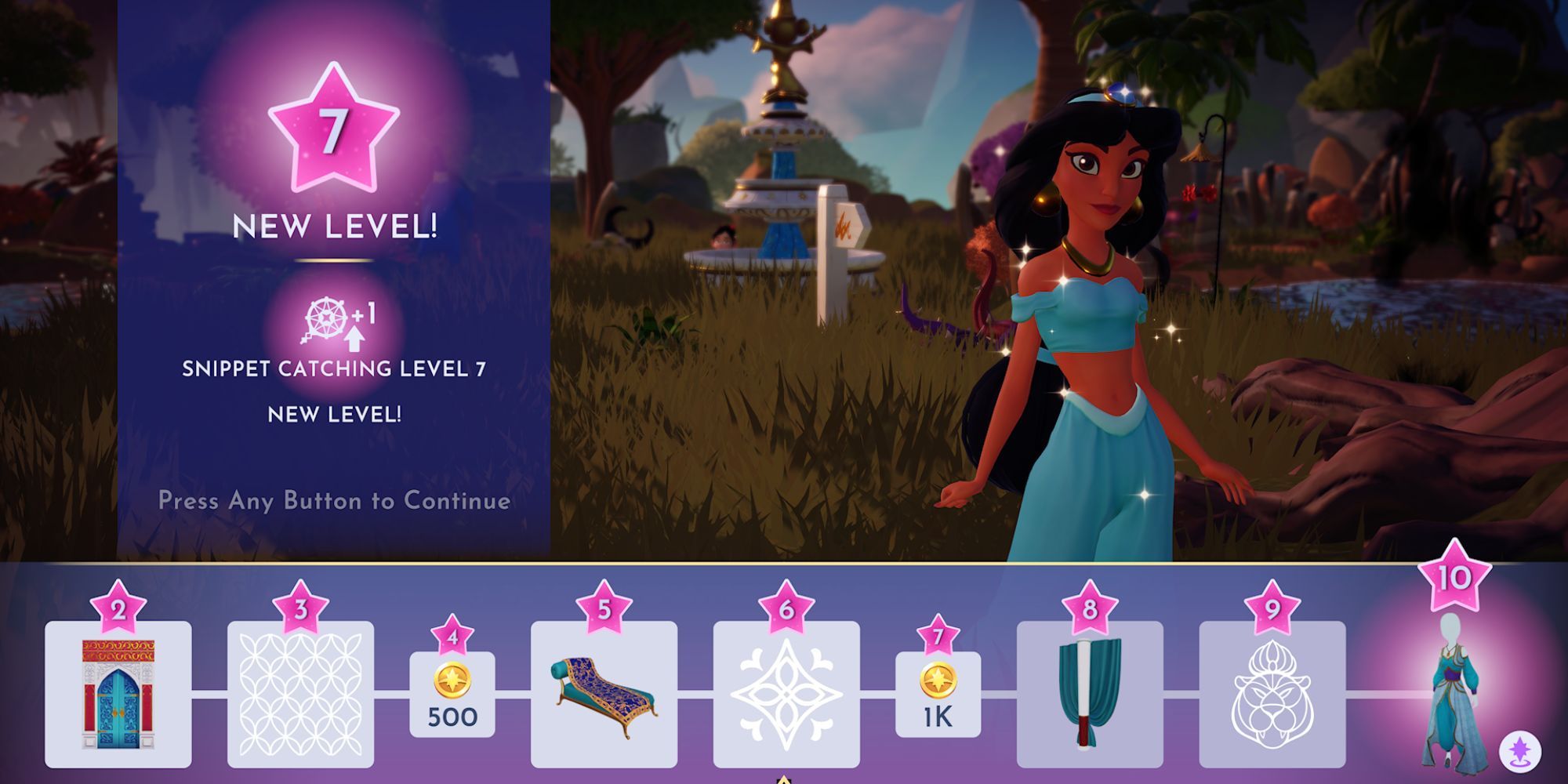 Reaching Level 7 Friendship with Jasmine in Disney Dreamlight Valley 