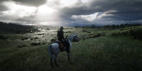 Arthur on horseback in Red Dead Redemption 2