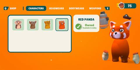 Red Panda Character in Party Club