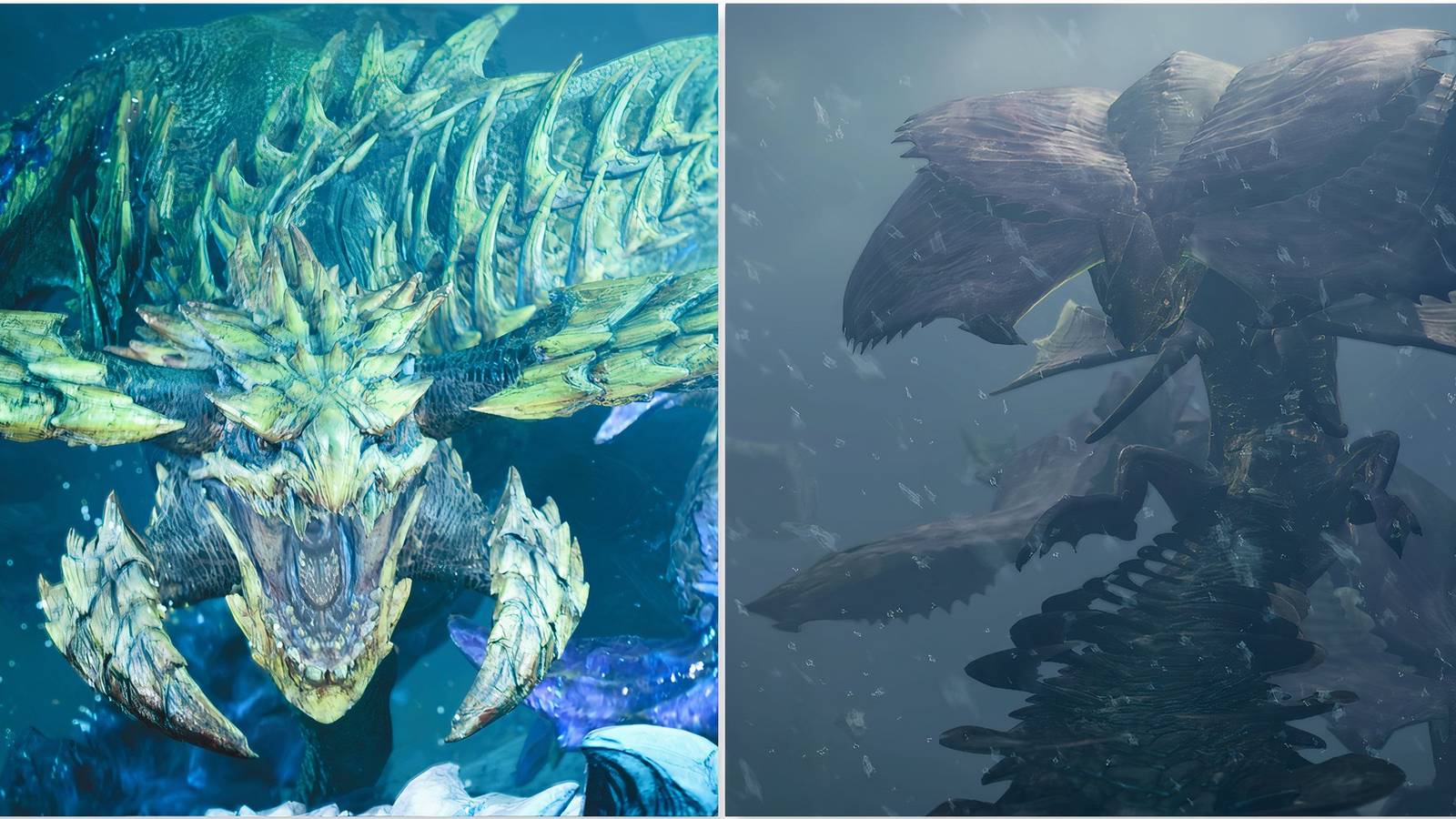 Rey Dau and Hirabami in Monster Hunter Wilds