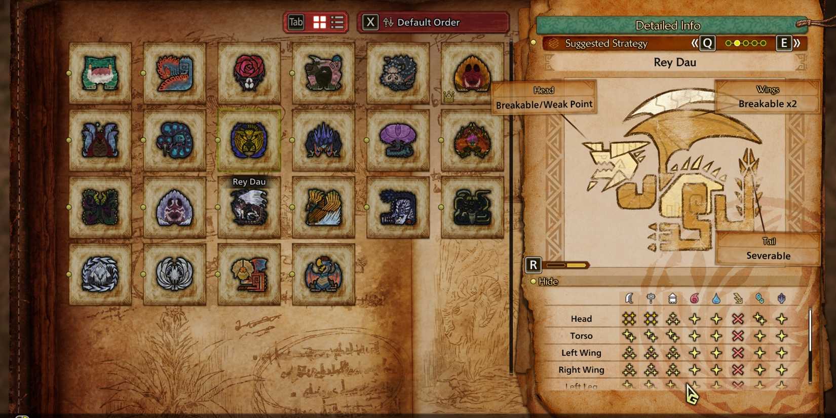 rey dau weakness chart in monster hunter wilds