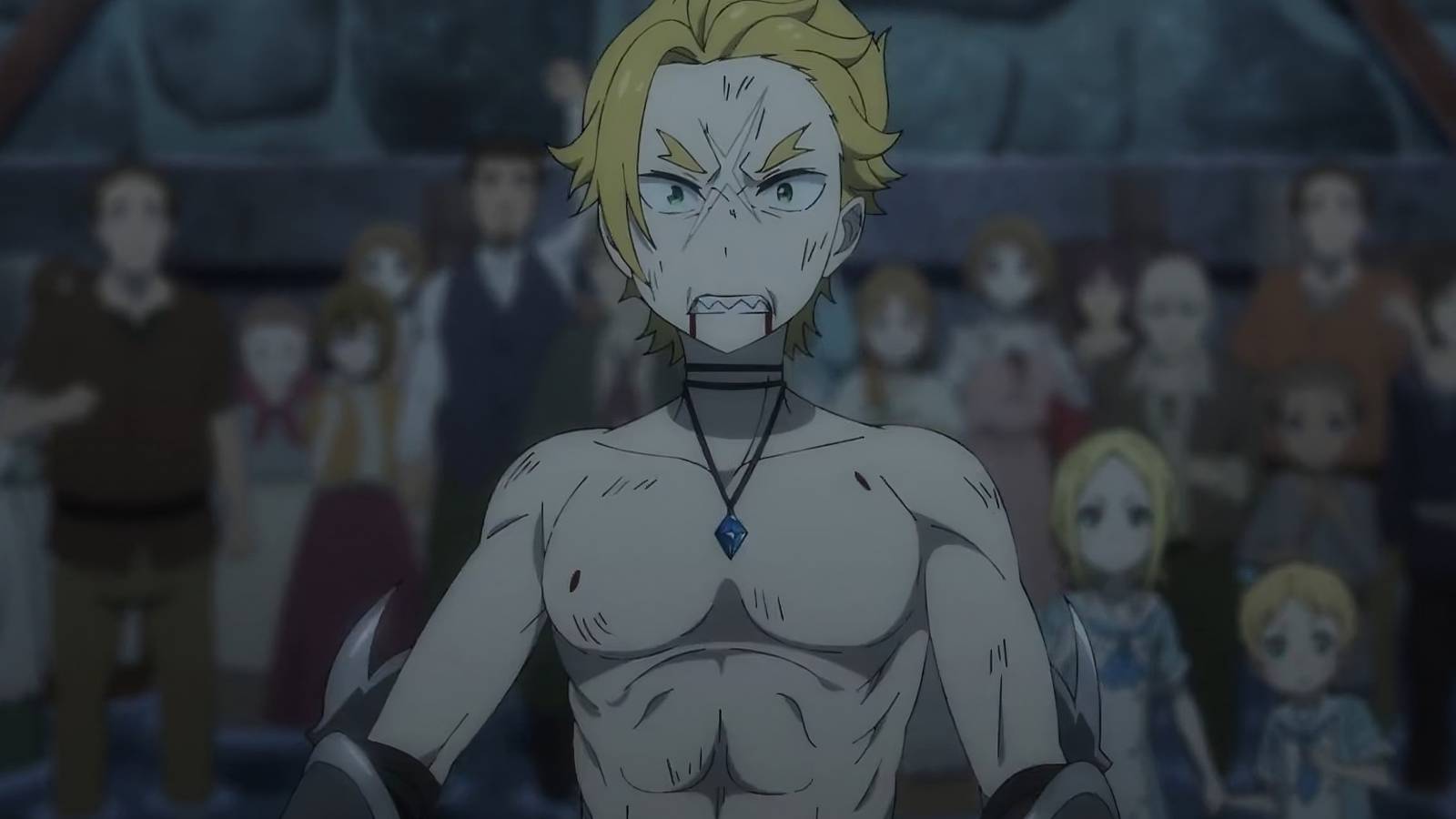 garfiel in front of civilians