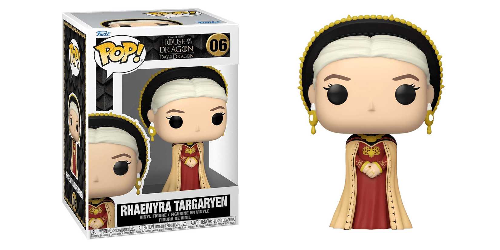 Rhaenyra Targaryen packaged and unpackaged