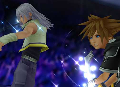 Riku and Sora confront Xemnas in Kingdom Hearts 2