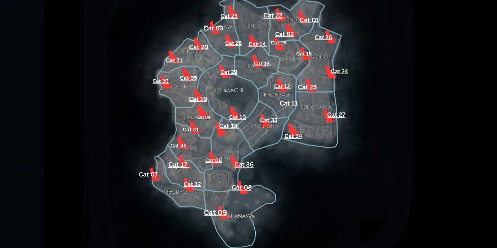 Rise of the Ronin Edo All Cat Locations