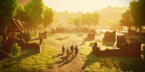 An image of a party from the Runescape: Dragonwilds teaser trailer