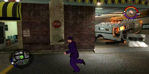 Running around on the road in Saints Row