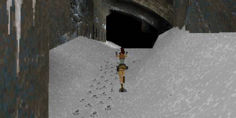 Running in snow in Tomb Raider
