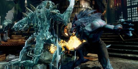 Sabrewulf fighting Glacius.