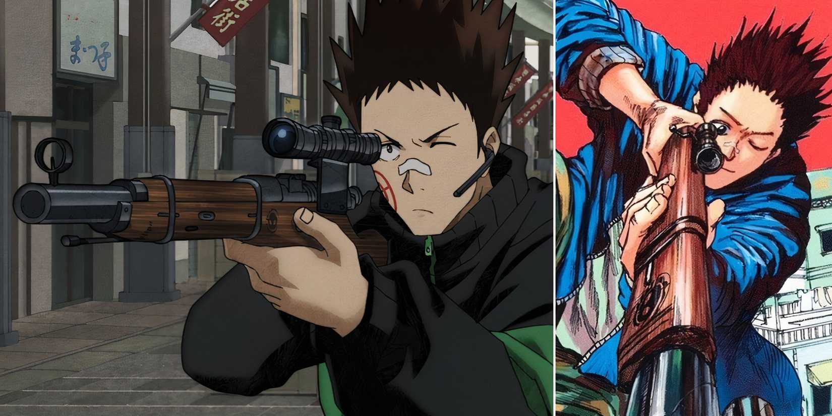 Mashimo, o atirador de elite em Sakamoto Days