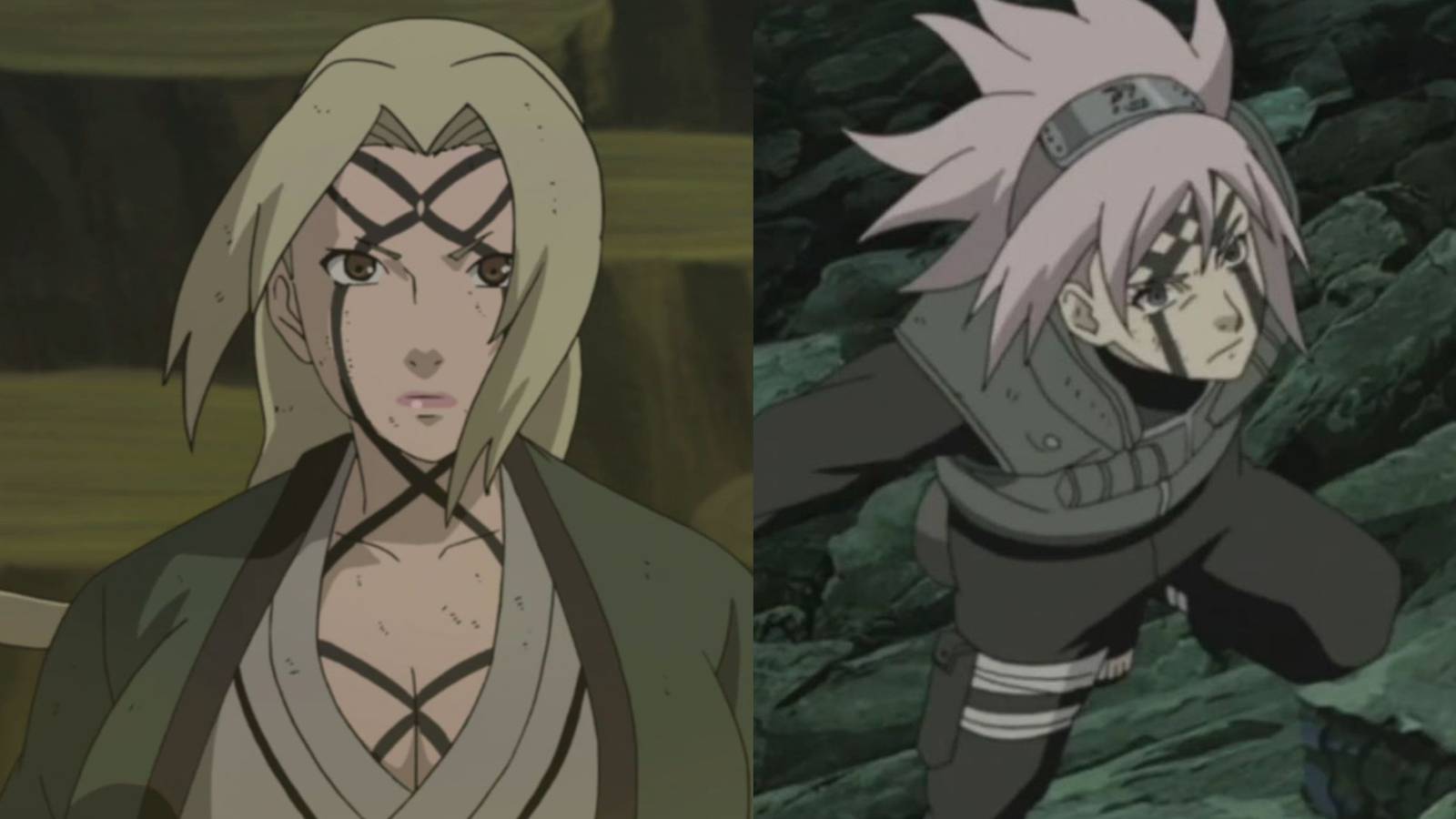 picture: tsunade and sakura in a collage.