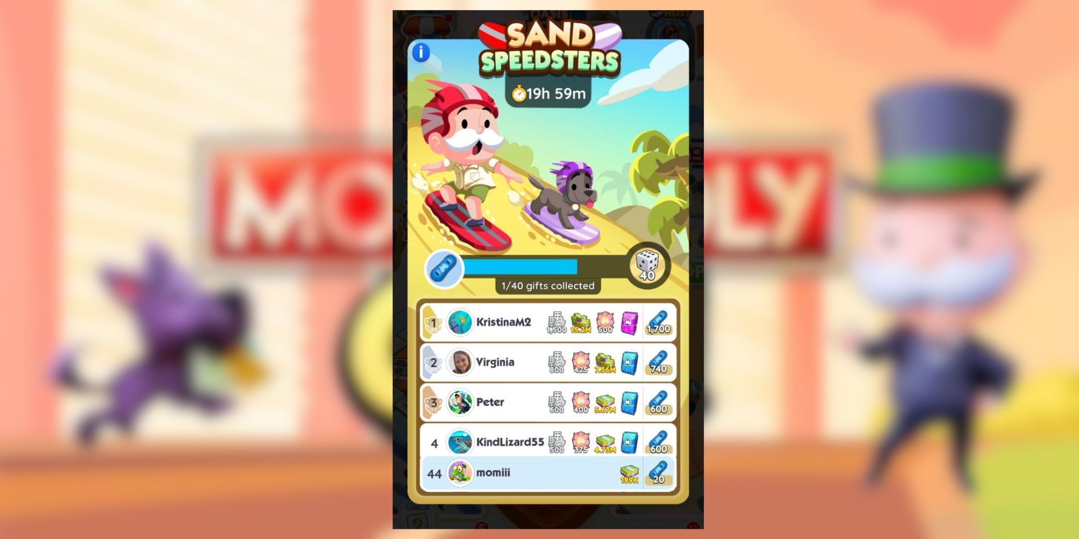 sand speedsters monopoly go