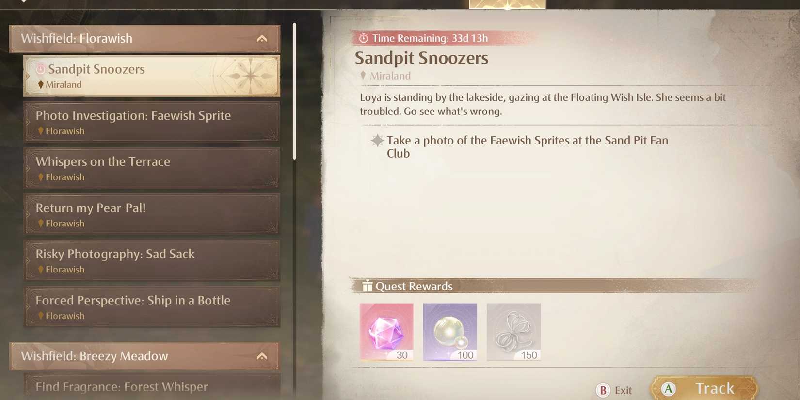 sandpit snoozers quest info in infinity nikki