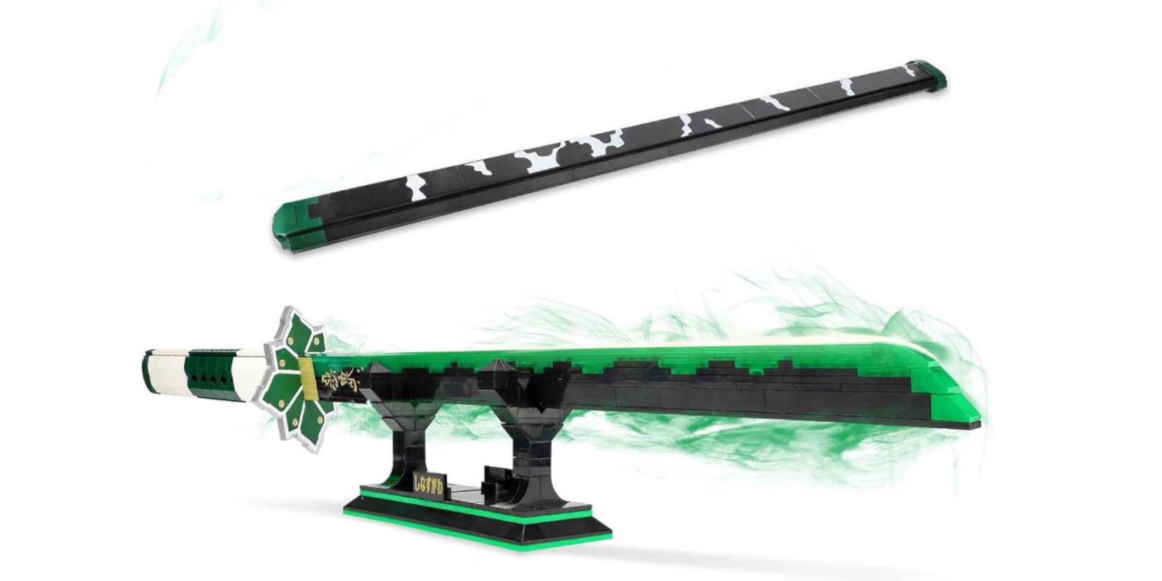 Demon Slayer Sanemi Shinazugawa’s Green Nichirin Katana TOY PLAYER buildable set