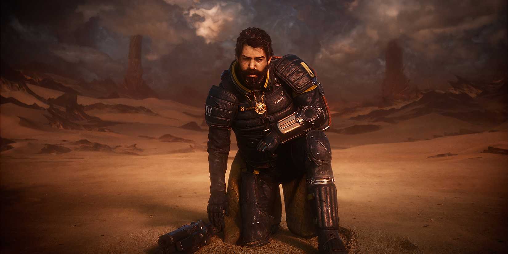 Saros the main character of the kneeling