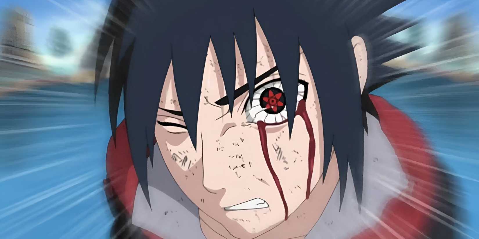 Sasuke using Amaterasu on Killer B.
