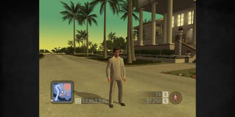 Scarface The World Is Yours in front of a mansion