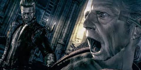 Spencer being killed by Wesker in Resident Evil 5