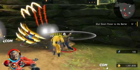 Wolverine attacking with spiderman