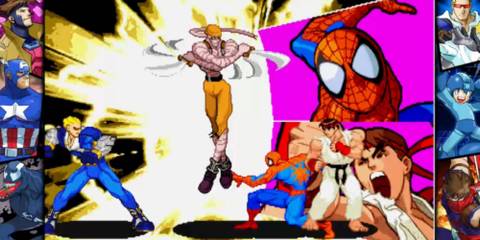 Captain commando vs spiderman and ryu