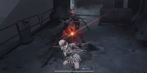 AI Limit Arrisa slashin an enemy with daggers