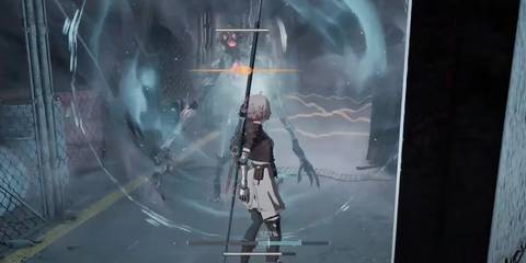 Arrisa parrying an enemy in AI Limit