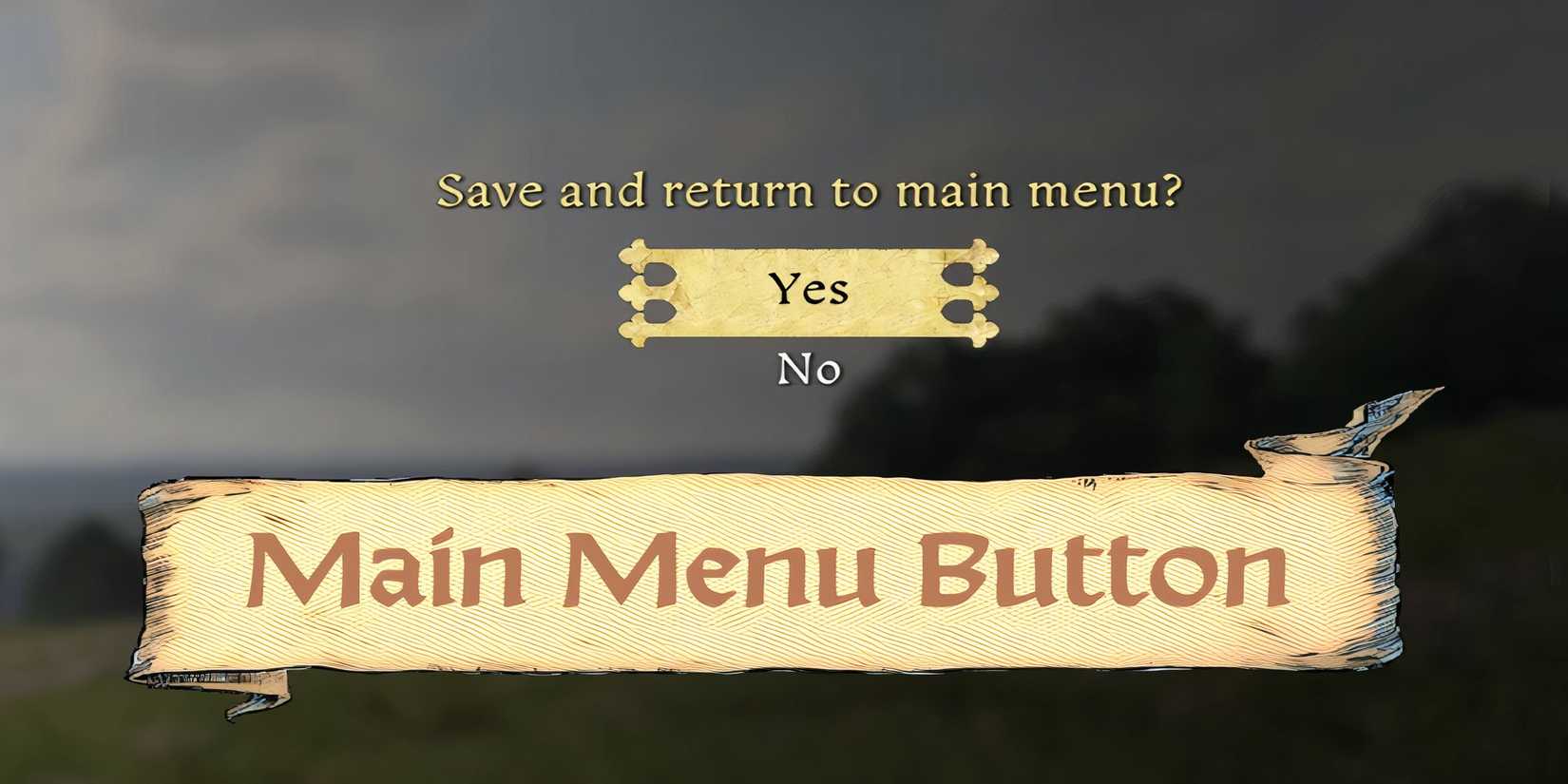 KCD2 - Return to Main Menu Button