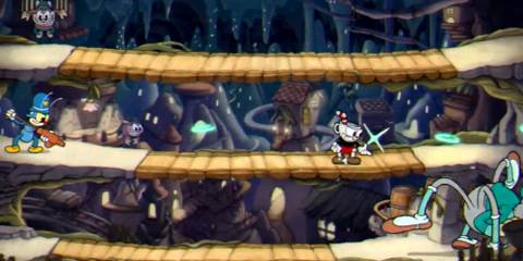 cuphead fighting bugs