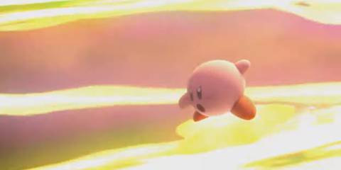 Kirby running from Galeem