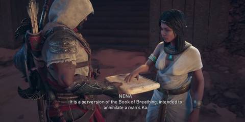bayek talking with nena