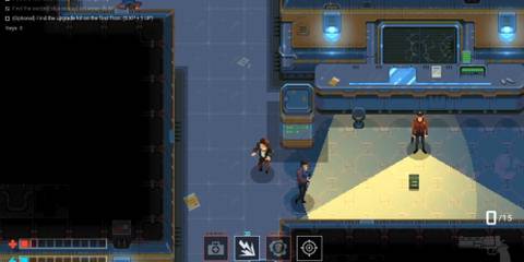 protagonist sneaking by guards