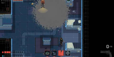 protagonist using smoke bomb