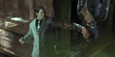 two face aiming at catwoman