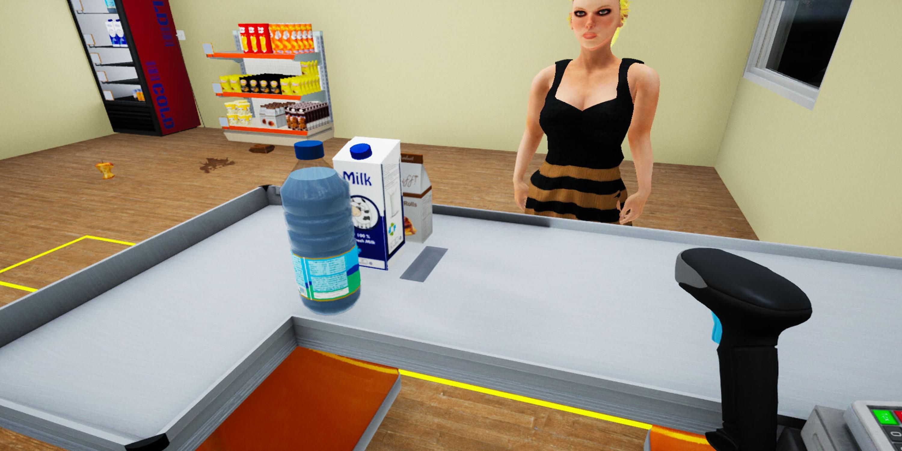 Serving a customer in Motel Manager Simulator