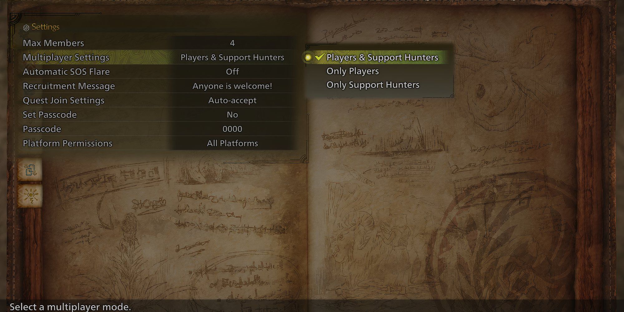 Setting up online connections in Monster Hunter Wilds