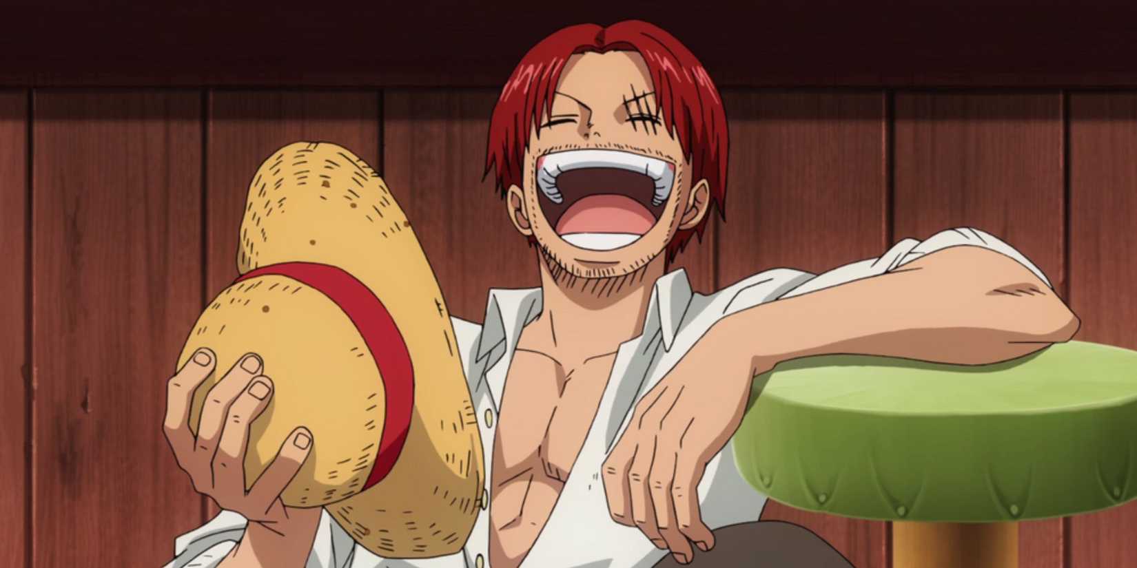 Shanks laughing.