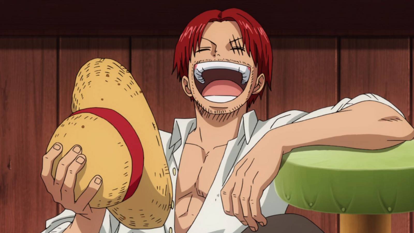 Shanks laughing.
