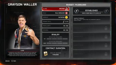 Grayson Waller WWE 2K25 MyGM