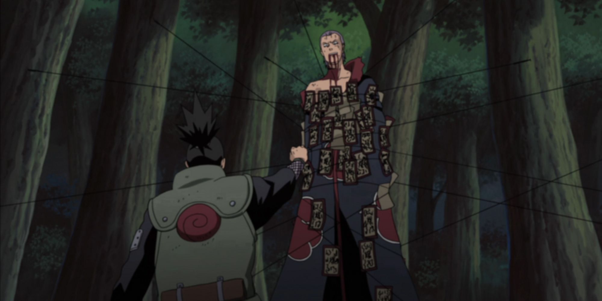 Shikamaru captures Hidan and avenges Asuma.