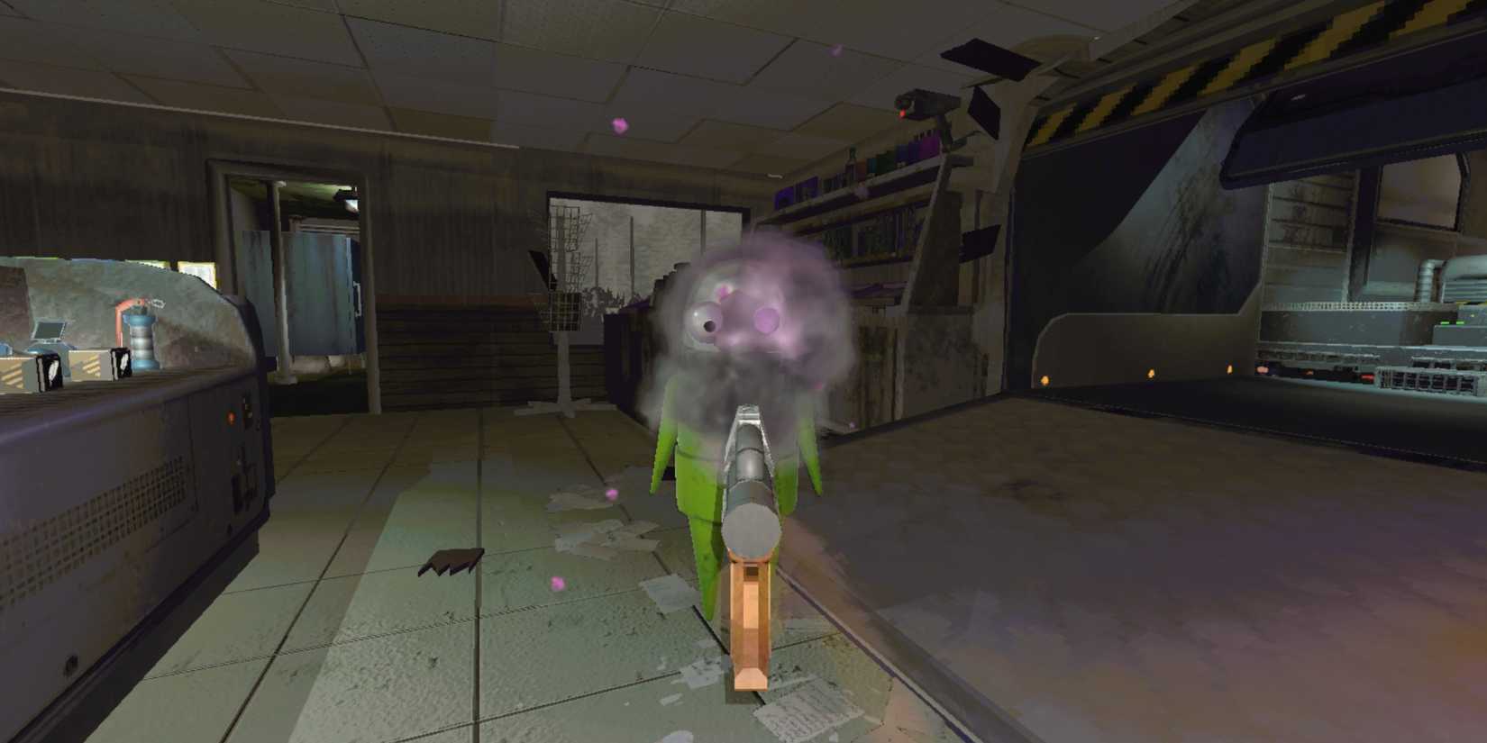 shooting a robot friend