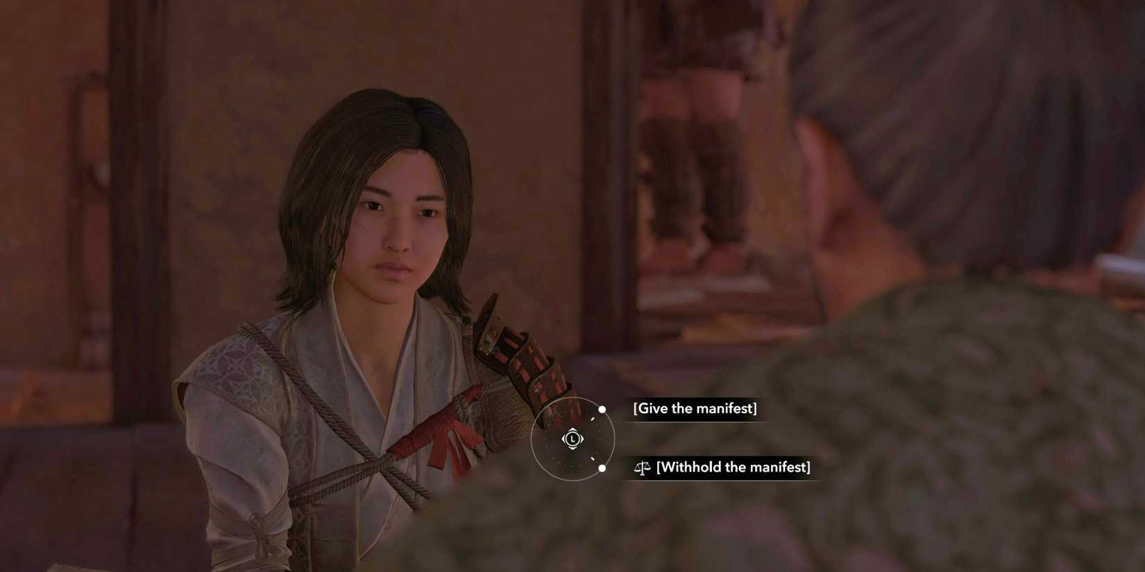 Should You Give or Withhold Shipping Manifest From Hiromichi Of My Enemy Quest AC Shadows