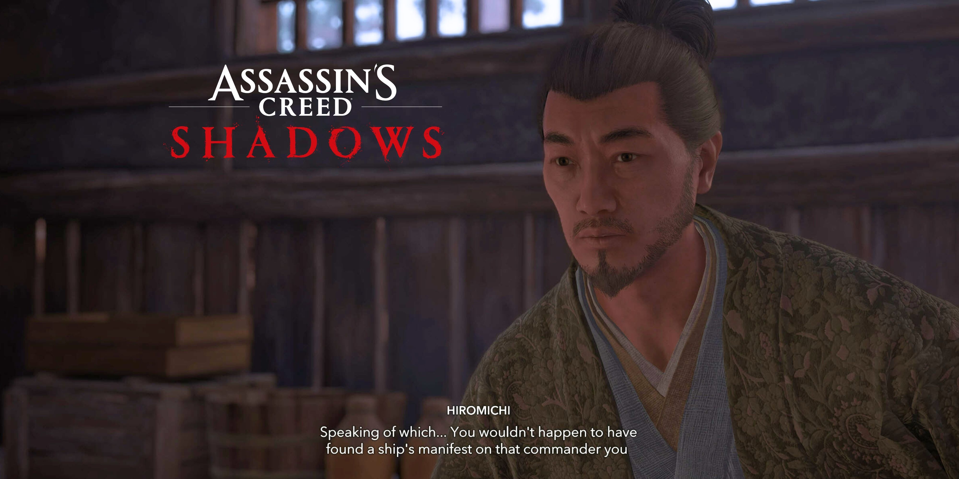 You should give a shipping manifest or with its Shadows of My Enemy Quest