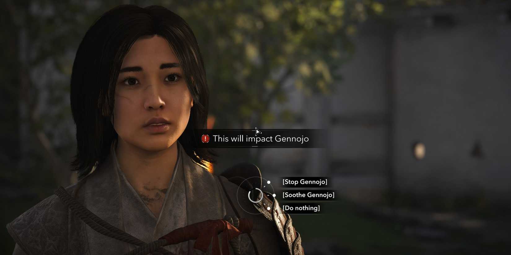 Should You Stop Gennojo, Soothe Him, or Do Nothing Godless Harvest Quest AC Shadows