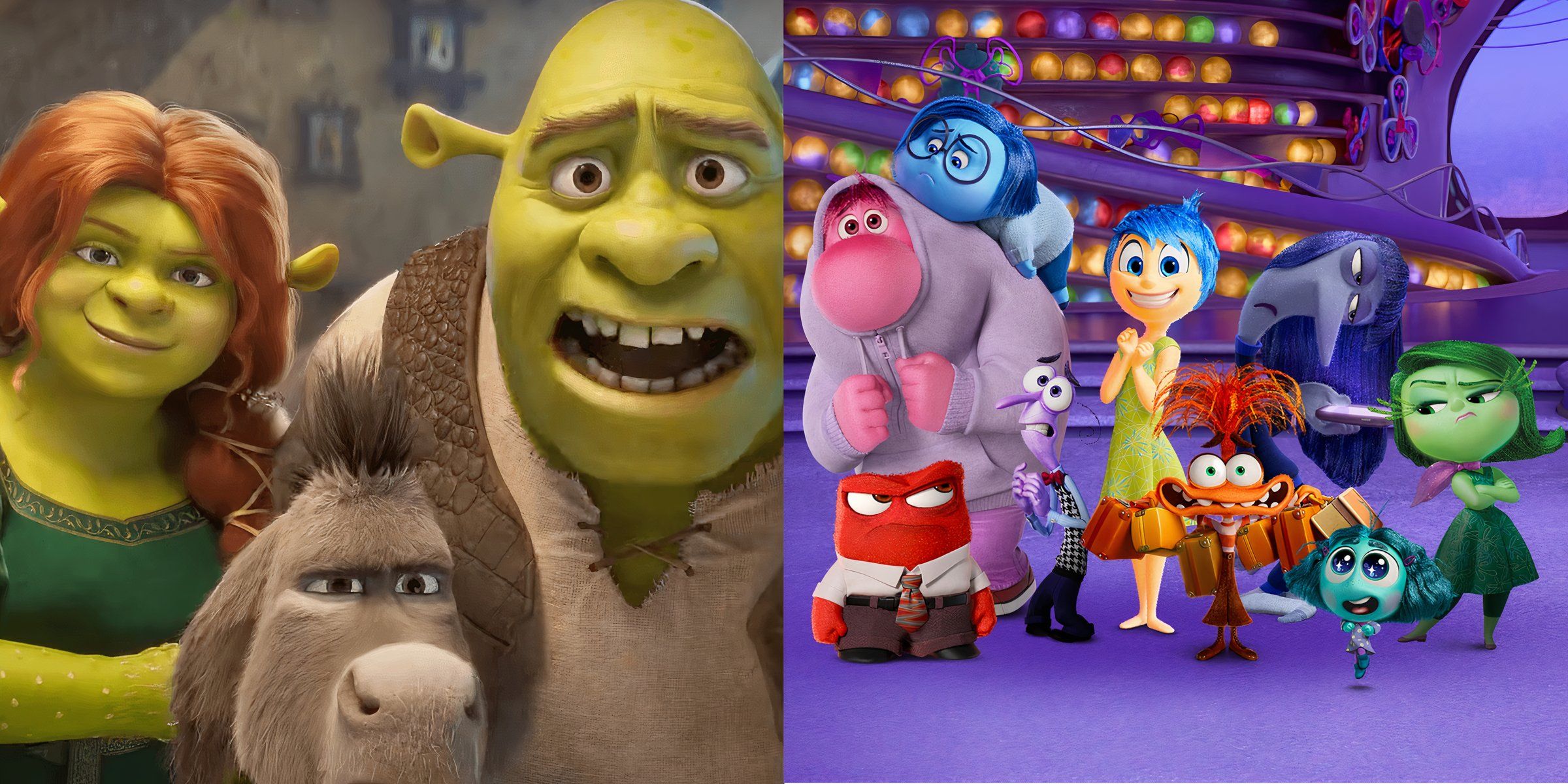 Shrek and Inside Out