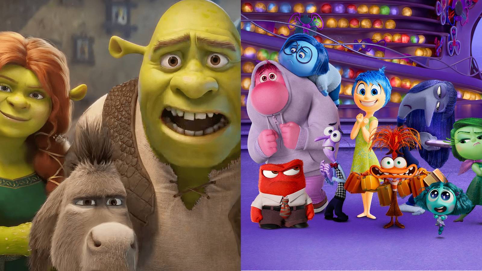 Shrek and Inside Out